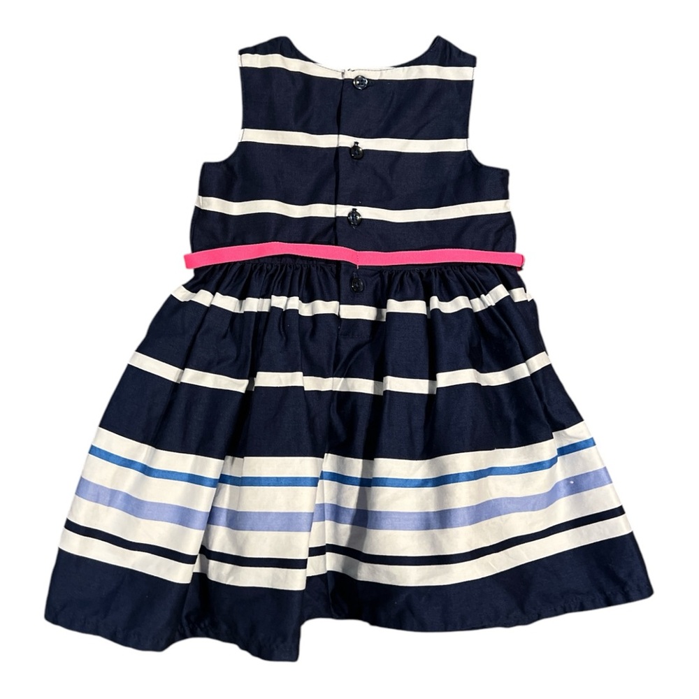 Carter's Baby Girl Dress Blue and White Stripe Sleeveless,‎ Size 6 Months - Picture 3 of 5